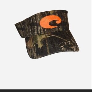Costa Camouflage Visor with Vibrant Orange Accents